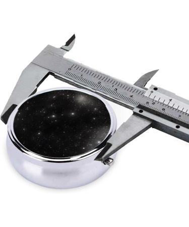 Black and White Galaxy Round Pill Box | 3-Compartment Organizer | Portable Travel Solution - Buy Online on GoSupps.com