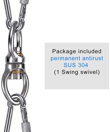 Dolibest Swing Swivel - 2 Bearing Rotational Device for Aerial Silks, Yoga Swing Sets, Hammocks - 800LB Capacity - Buy Online on GoSupps.com