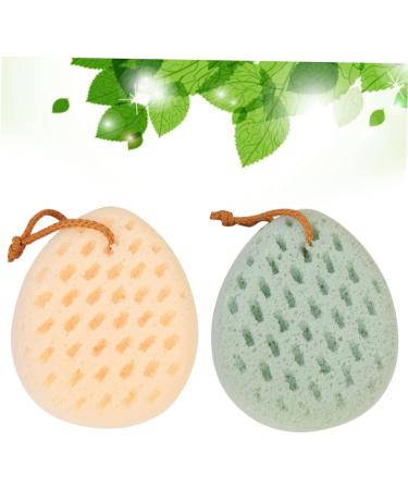 Beavorty 2pcs Face & Body Sponge Bath Scrubber Set - Exfoliating Loofah Shower Brush and Towel - Buy Online on GoSupps.com