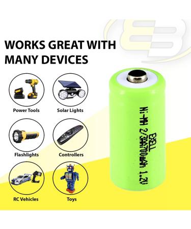 Exell 5-Pack 1.2V 700mAh NiMH Rechargeable Batteries - Compatible with Dust Busters & Handheld Devices - Buy Online on GoSupps.com
