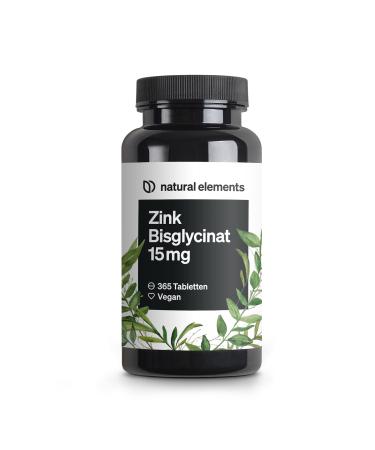 Zink 15mg-365 tablets-well-tolerated zinc glycinat (zinc -chelat)-vegan high-dose without unnecessary additives-produced in Germany & laboratory testing 15 mg - Buy Online on GoSupps.com