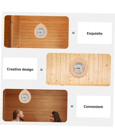 Yardwe Outdoor Thermometer - Hygrothermographer for Sauna & Kitchen | White Pine & Copper Indoor/Outdoor Measuring Device - Buy Online on GoSupps.com