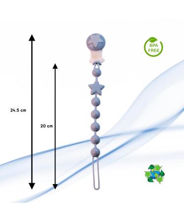 TREFYS Yellow Silicone Pacifier Chain for Baby Boys & Girls | BPA-Free Ergonomic & Practical Star Design - Buy Online on GoSupps.com