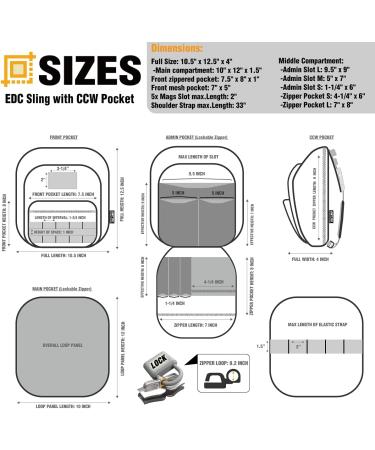 BTAC Tactical Sling Bag | Compact Chest Pack for Concealed Carry | Black Outdoor Sports Shoulder Bag - Buy Online on GoSupps.com