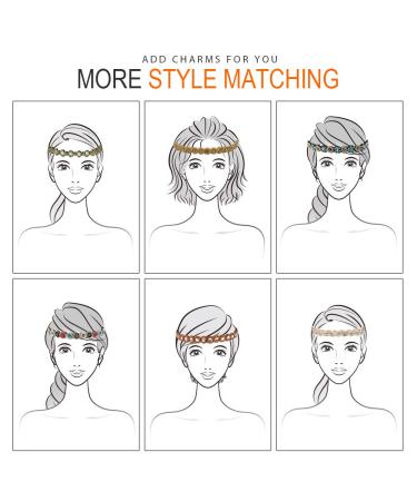 Teenitor 6pcs Rhinestone Beaded Headbands - Elastic Hair Accessories for Women & Girls | Multicolor - Buy Online on GoSupps.com