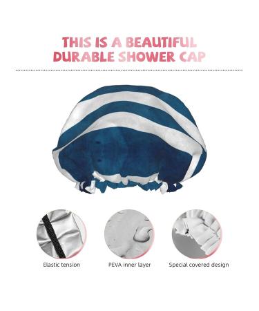 Greek Flag Printed Waterproof Shower Cap for Women - Fits All Head Sizes and Hair Textures - Buy Online on GoSupps.com