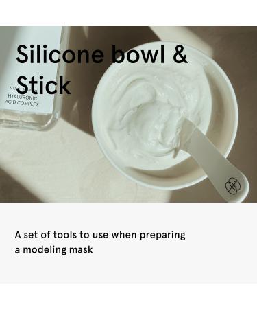 ONE THING Modeling Mask Mixing Bowl & Silicone Stick White | Facial Tool Kit for Clay, Mud & Peel Off Mask | Reusable Spatula & Large Size Cup | Korean Skin Care - Buy Online on GoSupps.com