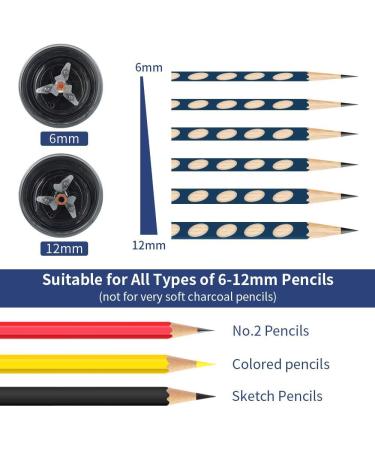 AFMAT ElectricÂ PencilÂ Sharpener forÂ ColoredÂ Pencils Â AutoÂ Stop Â SuperÂ SharpÂ &Â Fast Â ElectricÂ PencilÂ SharpenerÂ PlugÂ inÂ forÂ 6-12mmÂ No.2/Office/Home-Black - Buy Online on GoSupps.com