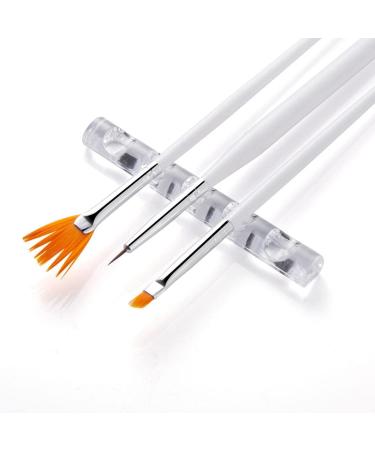 Acrylic Nail Brush Holder - 5-Grids Nail Gel Polish Brush Stand Holder | Clear Stand Organizer for Makeup Brushes Paint Brushes Art Brushes Pens Calligraphy Pens Aezon - Buy Online on GoSupps.com