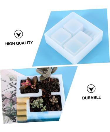 NUOBESTY 2pcs Box Flower Pot Mold Silicone Molds Holder Molds Resin Silicone Die Crystal Epoxy Storage Box Whitex2pcs 10.6X10.6X3.3CMx2pcs - Buy Online on GoSupps.com