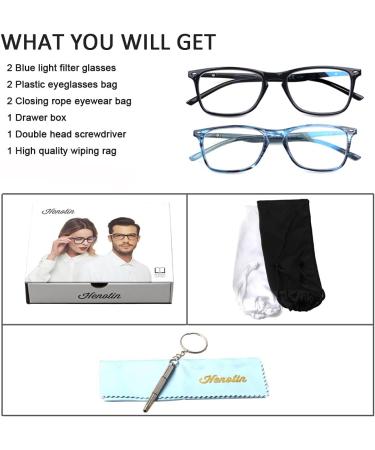 2 Pack Blue Light Blocking Progressive Multifocus Reading Glasses for Women & Men - Spring Hinge Mix Colors 2.0x - Buy Online on GoSupps.com