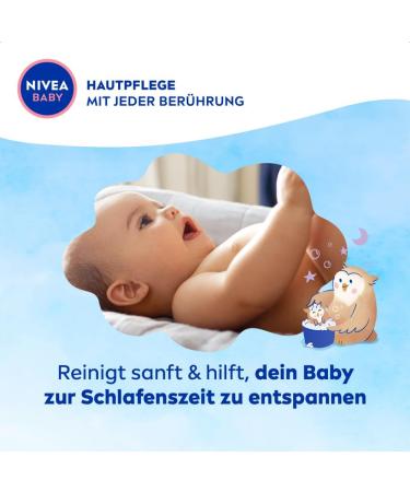 Nivea Baby Good Night Shampoo & Shower Gel 200ml | Mild Hypoallergenic Formula with Almond Oil & Vitamin E for Calm Baby Bath Time - Buy Online on GoSupps.com