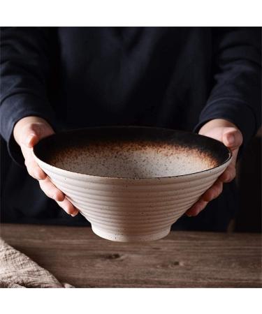 Accessories Kitchen Pantryware Multi Purpose/Salad Serveware serving bowls Mixing bowlLarge Soup Ramen Noodle Bowl Retro Fruit Salad Vegetable Bowl Serving Mixing Bowl Creative Personality Retro Ceram