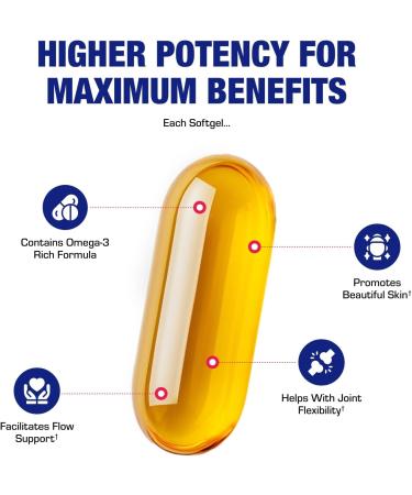 Omega 3 Fish Oil 1200 mg - Clinical DHA EPA Omega 3 Supplement with Burpless Fish Oil Brain Heart & Overall Health - Molecularly Distilled for Purity - Certified Sustainably Sourced (Orange Flavored) - Buy Online on GoSupps.com