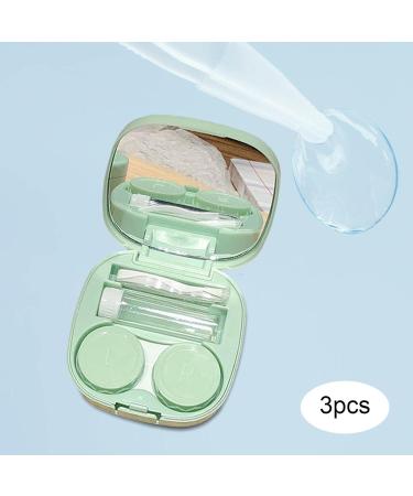 Colcolo 3-Part Travel Contact Lens Container Set - Green | Daily Use R-Caps 7x7x2.5 cm | International Shipping - Buy Online on GoSupps.com