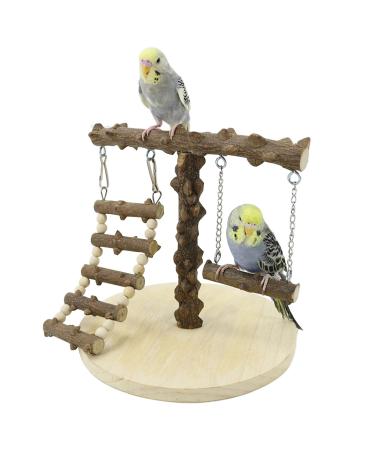 Wishesmar WellensiTich playground Vogel playground with toys climbing the swing for nymphicing parrots waves wood size 22x22x21.5 cm wood 007 - Buy Online on GoSupps.com