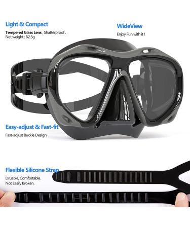 COPOZZ Scuba Mask - No Fogging Snorkeling Dive Glasses - Gray - Buy Online on GoSupps.com