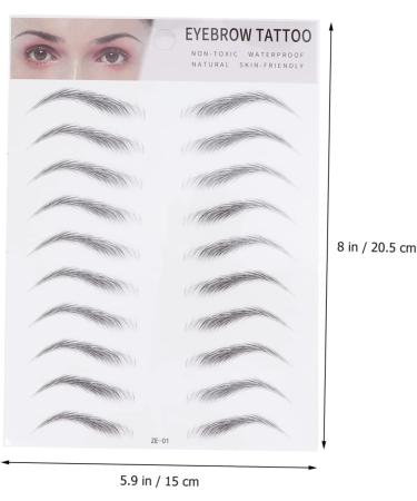 Housoutil 2pcs 3d Eyebrow Stickers Mens Eyebrow Stickers Brow Tool Imitation Eyebrow Human Body 6d Model Head 20.50X15.00X0.20CM Black - Buy Online on GoSupps.com