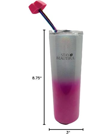 Buy Pink Tumbler with Straw & Cleaner - Stylish & Functional for All Drinks | International Shipping Available - Buy Online on GoSupps.com