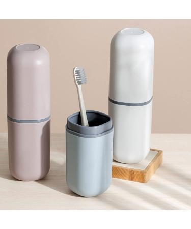 Portable Toothbrush Cup & Holder | Travel Storage Case for Toothpaste & Brushes - Blue | Digjobk - Buy Online on GoSupps.com