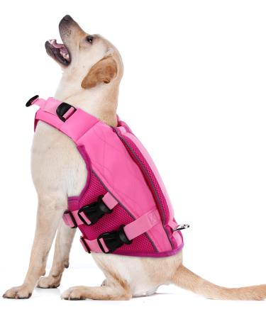Buy Convinit Life Jacket for Dogs - Adjustable Pink Vest for Small Medium & Large Breeds - Perfect for Boating Swimming & Surfing with Handle & Reflectors - Buy Online on GoSupps.com