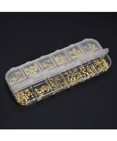 Stylish Nail Ornaments DIY Alloy Decorations for Fashionable Manicure Look 12 Grids for Different Needs Made of Quality Alloy Material Suitable for Household and Nail Salon Use - Buy Online on GoSupps.com