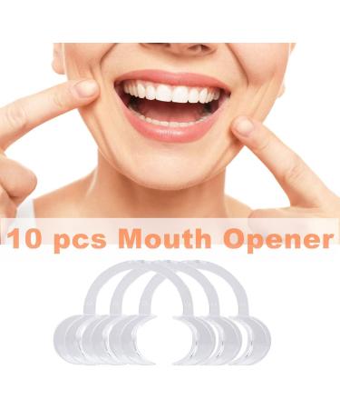 10pcs C-Shape Cheek Retainer - Disposable Mouth Opener for Teeth Whitening & Speech Games - Size M White - Buy Online on GoSupps.com