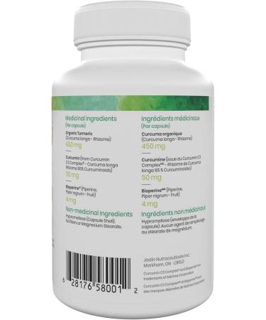 Organic TURMERIC + CURCUMIN (C3 Complex) + BLACK PEPPER (Bioperine) 90 Vegetable Capsules - Buy Online on GoSupps.com
