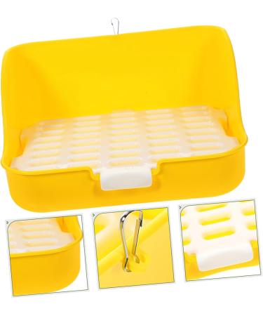 Happyyami Box Rabbit Toilet Rabbit Potty Pet Supply Pet Pee Toilet Pet Potty Bunny Toilet Small Pet Toilet Bunny Potty Little Pig Pee Toilet Pet Training Corner Pet Drawer Potty 28.5X23.5X15.5CM Yellow - Buy Online on GoSupps.com