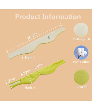Soft Double-Sided Sleep Mask | Oversized Light Blocking Eye Cover for Travel & Naps | Adjustable Green Blindfold for Men & Women - Buy Online on GoSupps.com