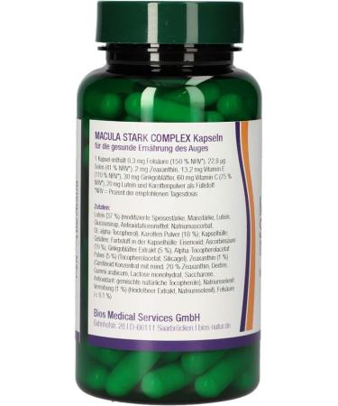 Bios Effect Macula Strong Complex - 60 Capsules for Eye Health | International Shipping Available - Buy Online on GoSupps.com