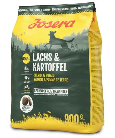Josera salmon & potato (5 x 900 g) grain -free dog food laugh protein as the only animal protein source super premium dry food for adult dogs 5 pack 900 g (1 Pack)