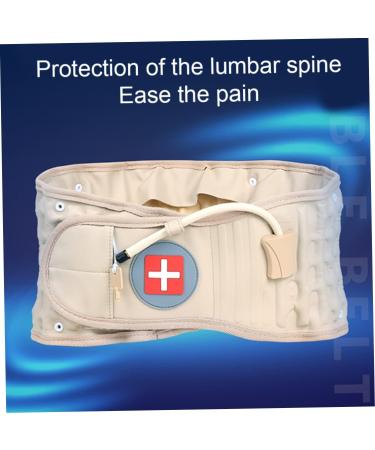 Back Decompression Belt fit Waist 26.38-43.31inch Lumbar Support Inflatable Lumbar Traction Belt Khaki Spinal Back Belt for Men Women Decompression Back Belt - Buy Online on GoSupps.com