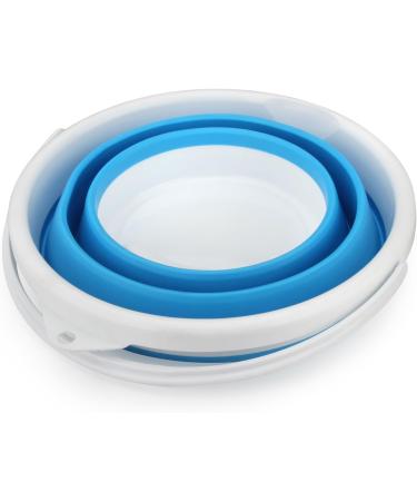 Twilight Garage 10L Collapsible Silicon Plastic Bucket Foldable Tub for Water Fishing Camping Gardening Cleaning Kitchen Car Cleaning Indoor/Outdoor Use(Blue) - Buy Online on GoSupps.com