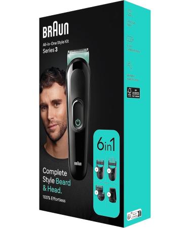 Braun All-in-One Style Kit Series 3 MGK3421 6-in1 Everyday Grooming Kit for Men for Beard Trimming Hair Clipping & More Beard Trimmer with Ultra-Sharp Blade Washable Heads & Combs - Buy Online on GoSupps.com