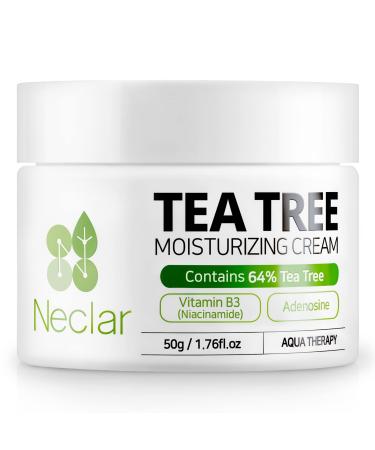 Tea Tree Face Moisturizer for Dry Skin - Face Cream for Woman and Men - Anti-Aging Facial Skin Care Product - Cica Facial Moisturizer - Acne Cream for Face - Face Lotion for Dry Skin Tea Tree Cream