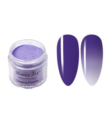 28g/Box Purple and White Temperature Color Change Dip Powder Nails Dipping Nails Long-lasting Nails No UV Light Needed, (No.3) W-No.3