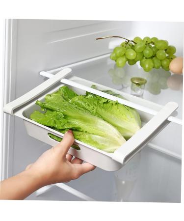 Mikikit 4 pcs Fridge Multi-purpose Container Egg Household White Refrigerator Fruit Storage Case for Drawer Whitex2pcs 26x18cmx2pcs - Buy Online on GoSupps.com