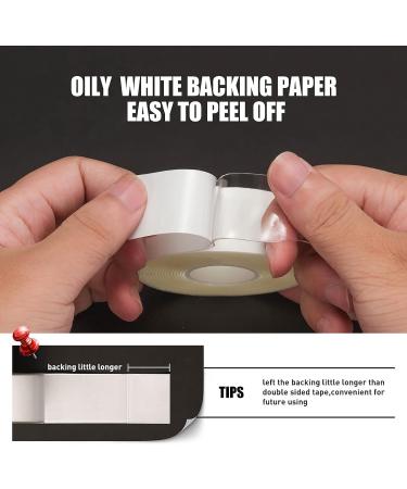 Maxwel Manufacturing Double Sided Tape Heavy Duty - 1/2 in 10 Ft Acrylic Sticky Mounting Tape Clear Removable Strong Two Sided Adhesive for Sign/Photo/Poster/Picture Mount(Pack of 1 Roll) 1/2 - Buy Online on GoSupps.com