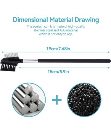 Double-Sided Eyebrow Brush 2-in-1 - Eyelash Comb for Lashes & Brows - 3PCS - Buy Online on GoSupps.com