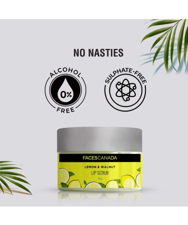 Lemon & Walnut Lip Scrub - Exfoliate & Brighten for Smooth Glowing Lips | Intensive Hydration 10g - Buy Online on GoSupps.com