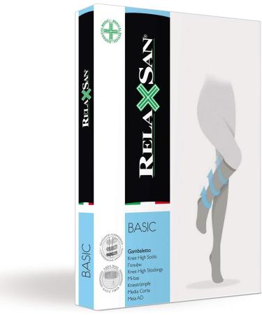 Relaxsan Basic 850A Compression Knee Socks for Women - 18-22 mmHg Open Toe XL Black - International Shipping - Buy Online on GoSupps.com