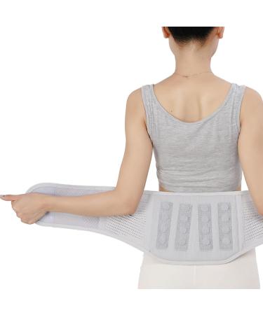 Self-Heated Waist Bandage for Lower Back Pain Relief | XXL Gray Support Belt for Men & Women - Heating Wraps & Massage Device - Buy Online on GoSupps.com
