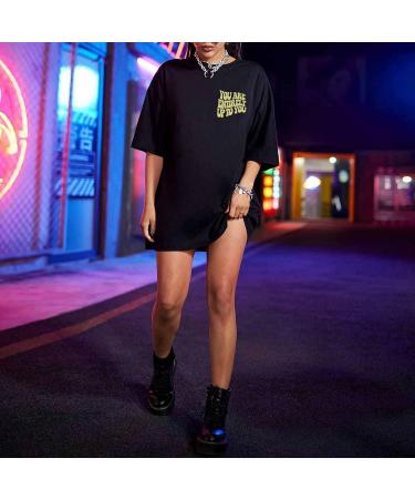 STYESH Oversized Women's Y2k Graphic Tee - Black XX-Large - Buy Online on GoSupps.com