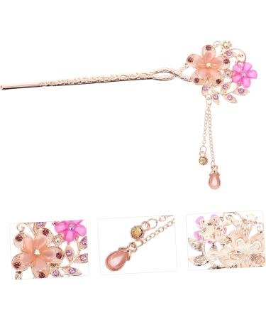 Mikinona vintage hair stick classical modeling bun China hair claw clips Hair up Miss Opal Chopsticks flowers women's the flowers hair sticks for buns flower tassel hairpin - Buy Online on GoSupps.com