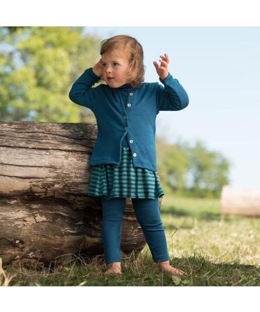 Kids Organic Virgin Wool Thermal Leggings - Blue Melange, 11-12 Years - Buy Online on GoSupps.com