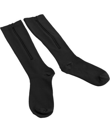 Buy DKAONY Women's Compression Stockings 15-20 mmHg | XXL Black Zippered Closed Toe for Varicose Veins - International Shipping - Buy Online on GoSupps.com