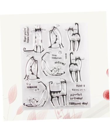 Lurrose 3pcs Stamps DIY Cat Clear Stamp Emailed Stamp Silicone Seal Stamp Photo Album The Album Animal As Shownx3pcs mediumx3pcs - Buy Online on GoSupps.com