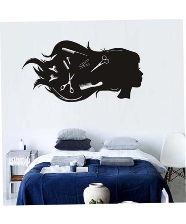 Gogogmee Self-Adhesive Wall Sticker Wall Sticker for Hair Salon Barber Shop Wall Decal Homedecor Wall Sticker for Salon Decoration for Home Hairdressing Wall Sticker Wall Decals - Buy Online on GoSupps.com