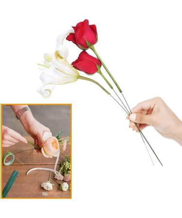 200 Pcs Floral Stem Wire 16 Inch 22 Gauge Dark Green Bouquet Stem for Flower Arrangements DIY Crafts Flower Making Supplies - Buy Online on GoSupps.com